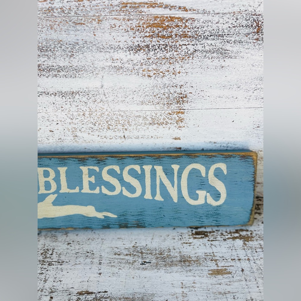 *Spring Blessings Sign, Blue - Picture 5 of 11